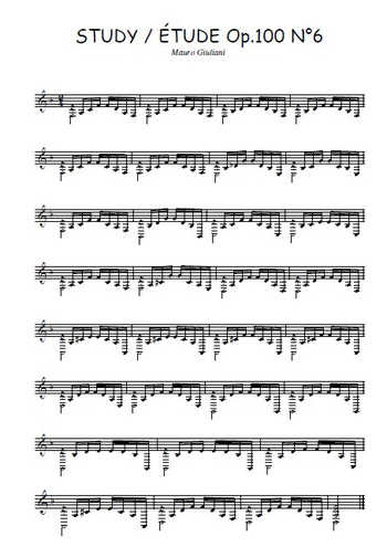 Op.100 Etude N°6 Partitions gratuites